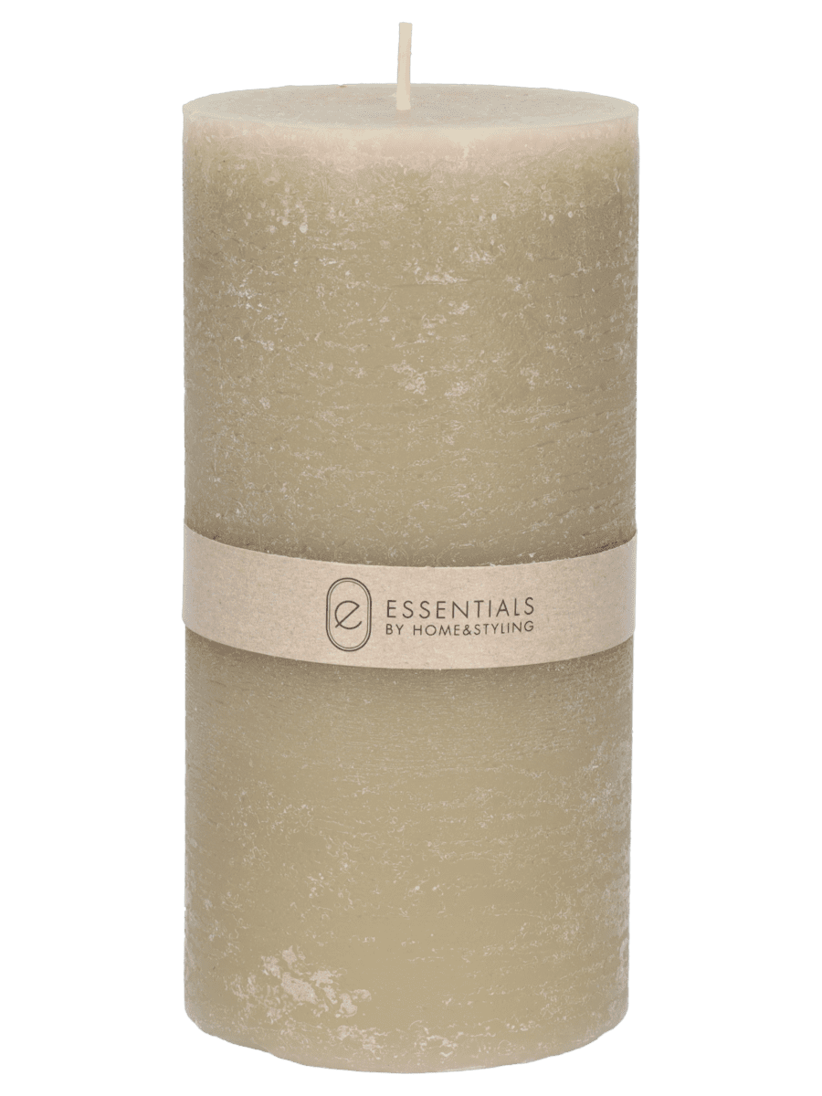 Bougie pilier grande – marron clair - Wibra