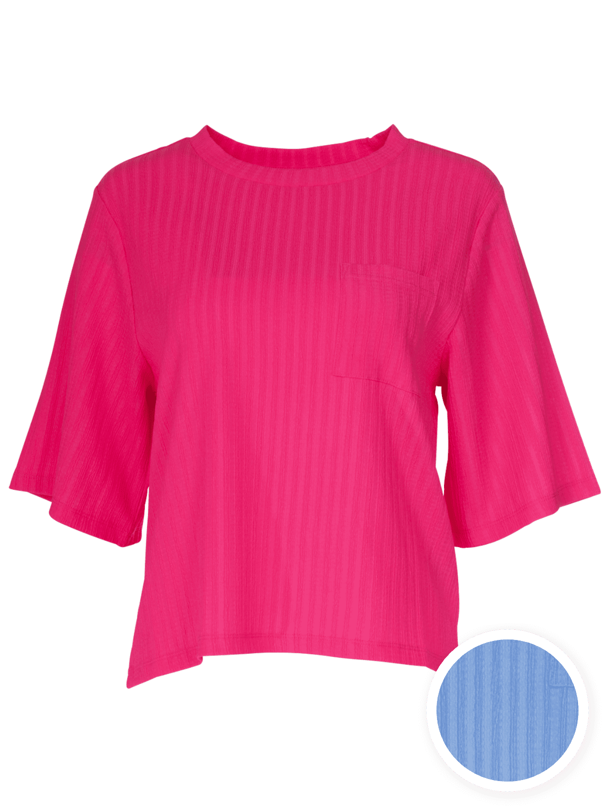 T-shirt froissé côtelé - Wibra