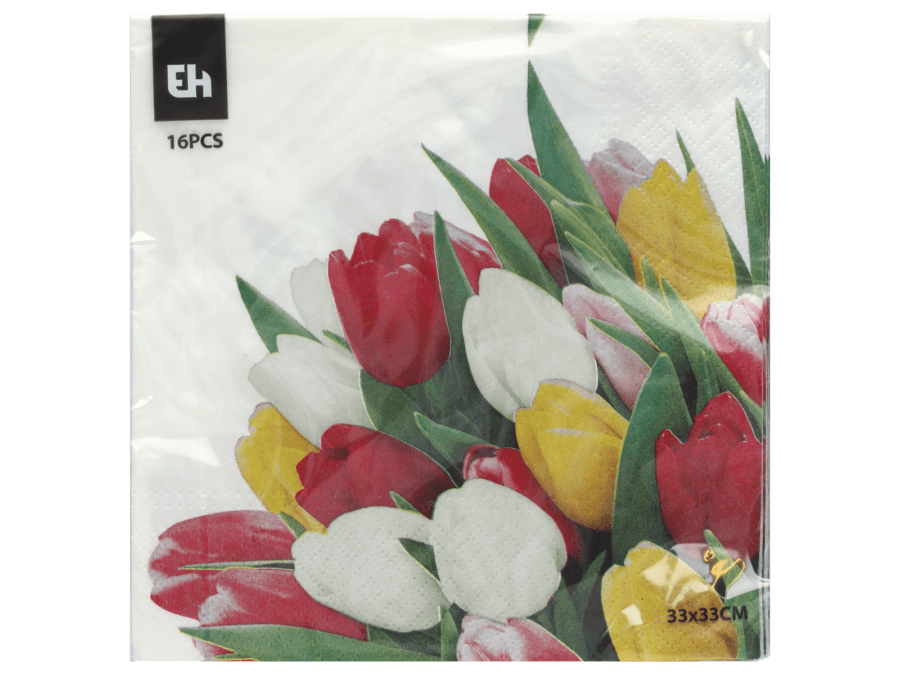 Serviettes tulipes - Wibra