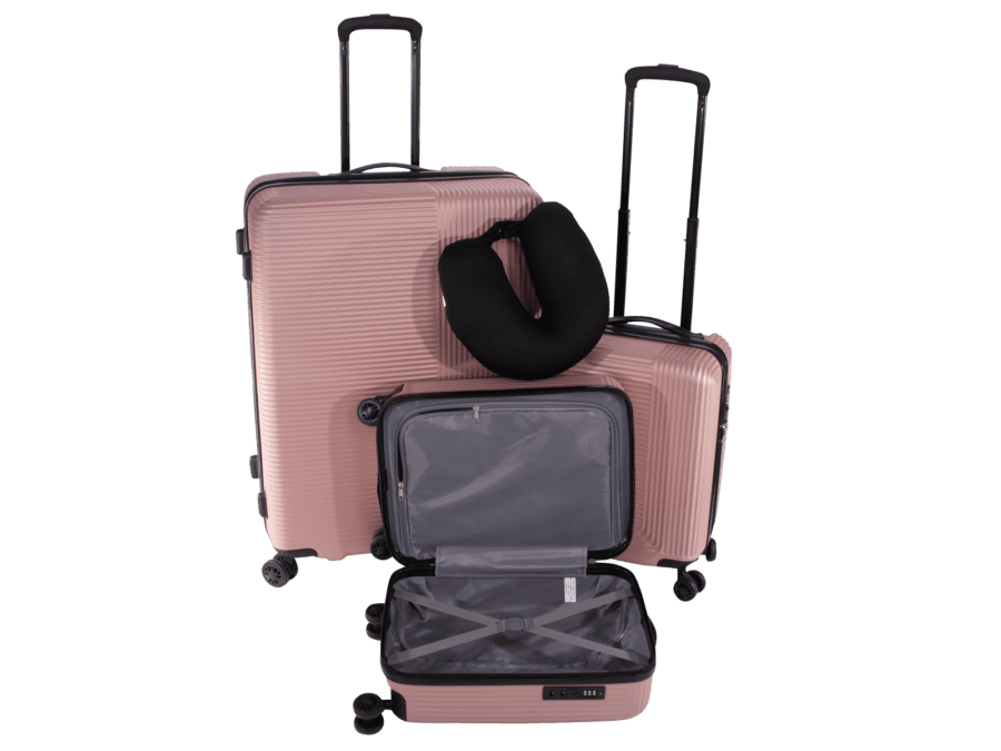 Set de bagages 3 éléments rose - Wibra