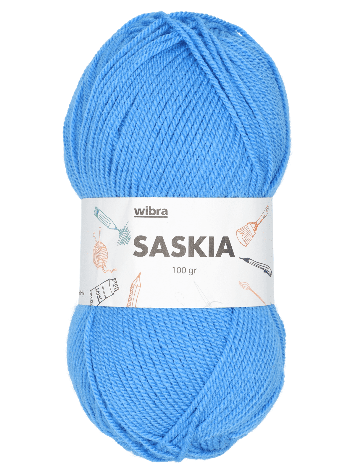 Saskia fil à tricoter - bleu - Wibra