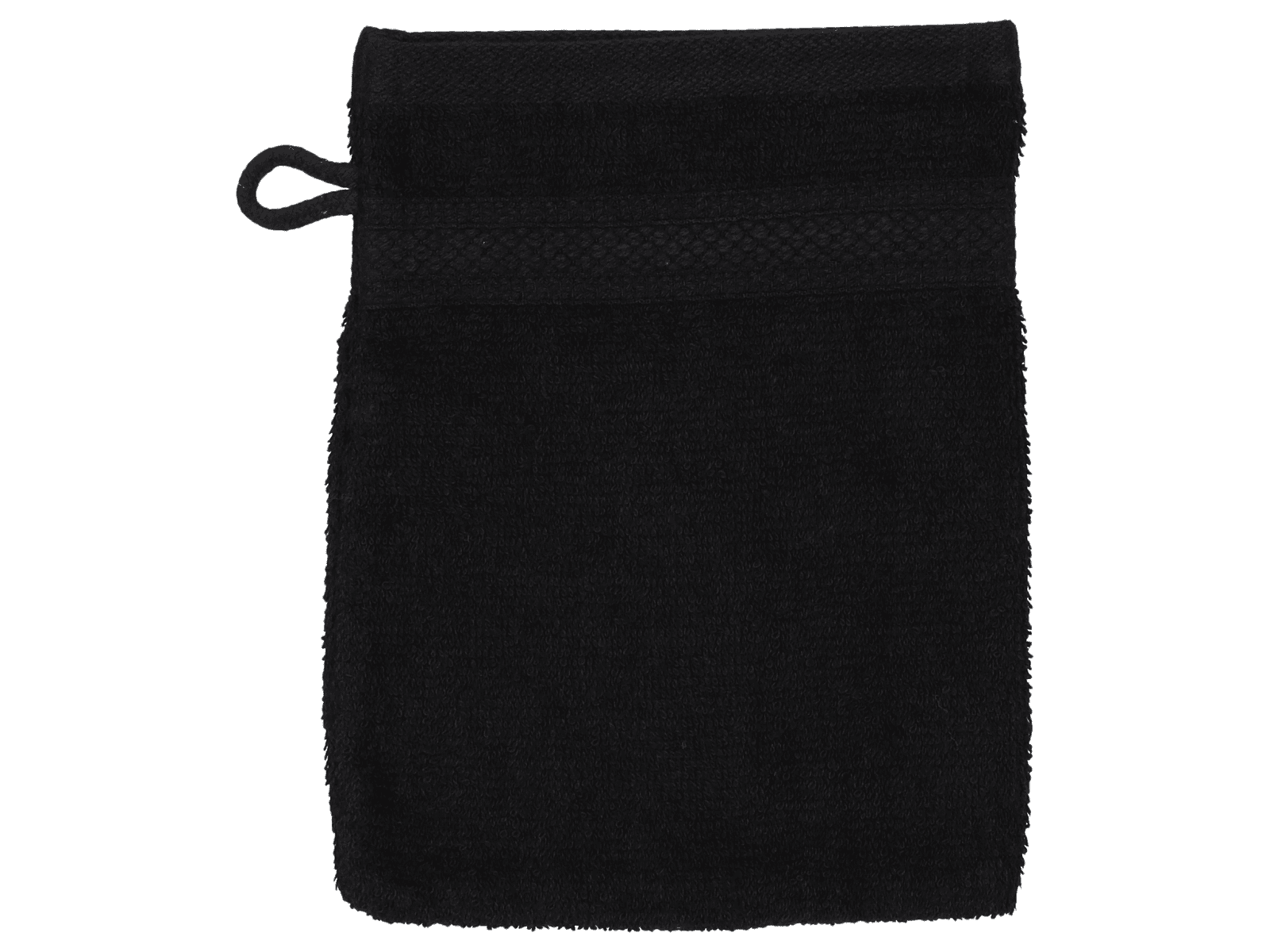 Gants de toilette noir - 2 pièces - Wibra