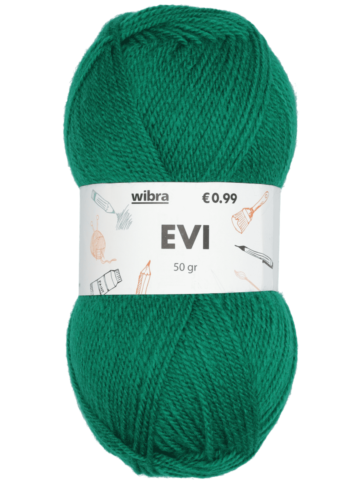 Evi fil à tricoter - vert - Wibra
