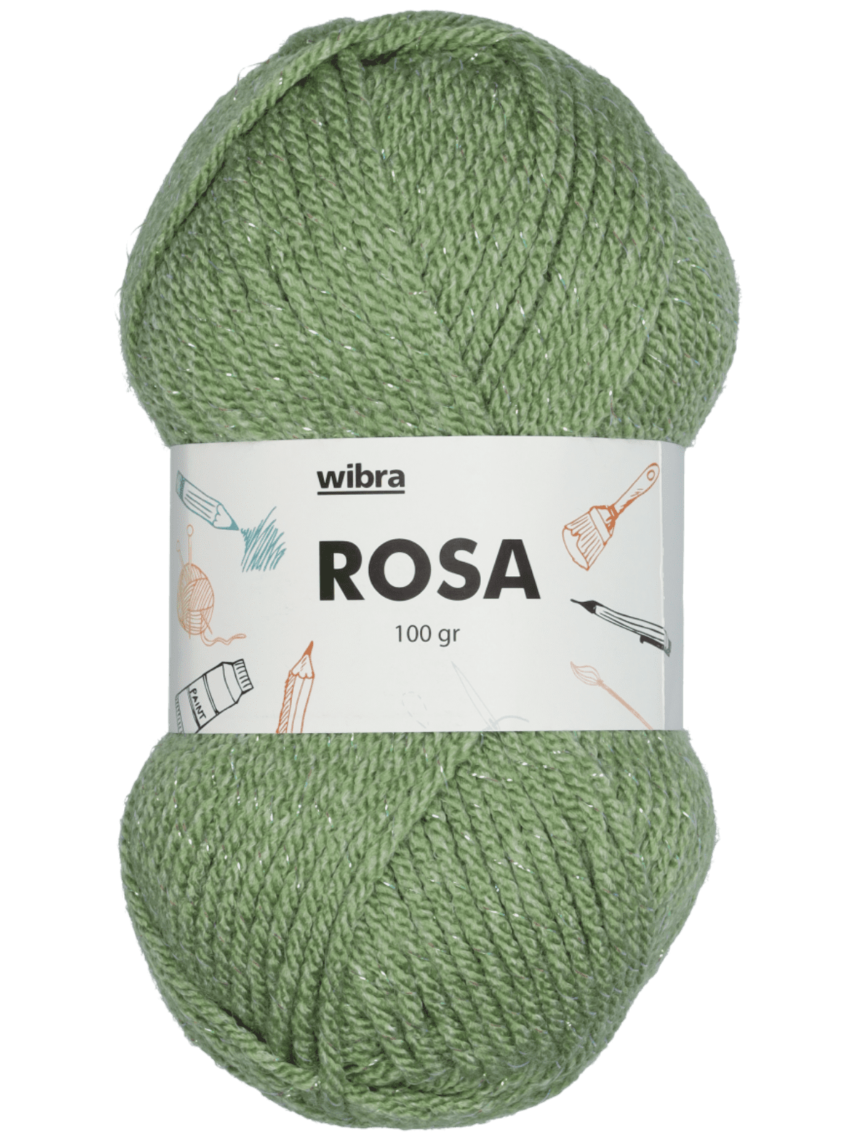 Rosa fil à tricoter - vert - Wibra