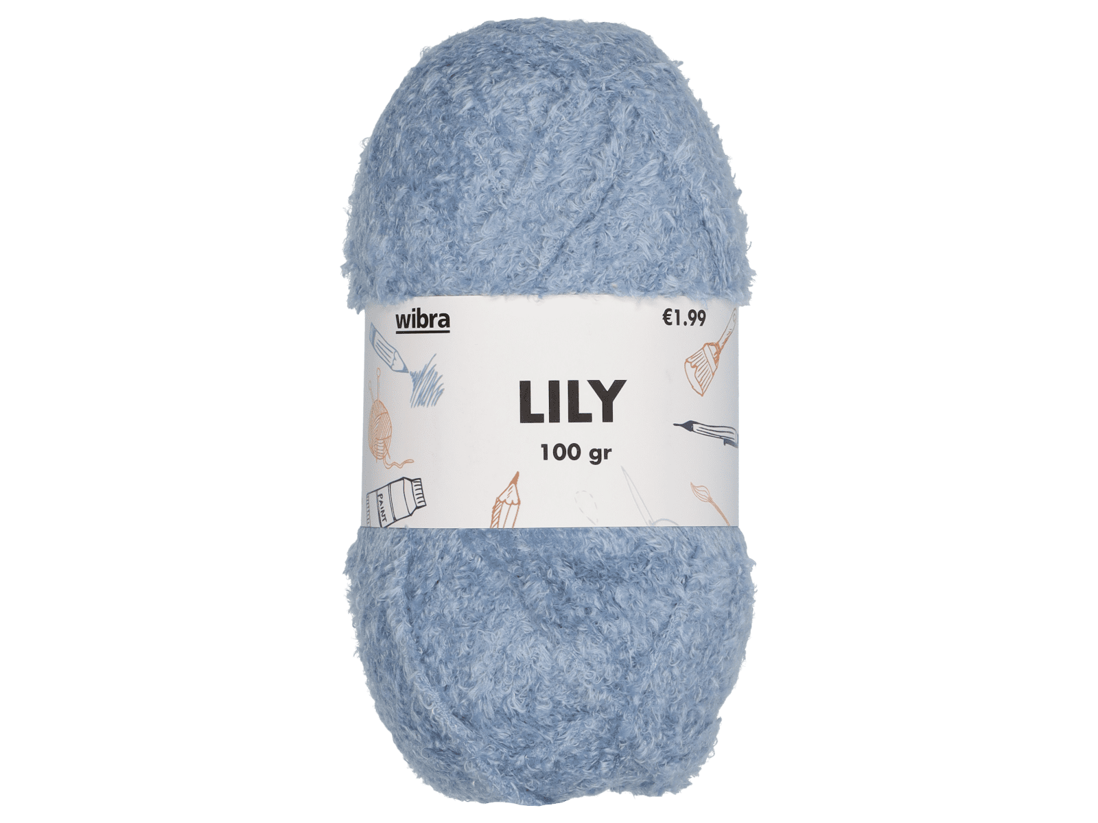Lily fil à tricoter - bleu - Wibra