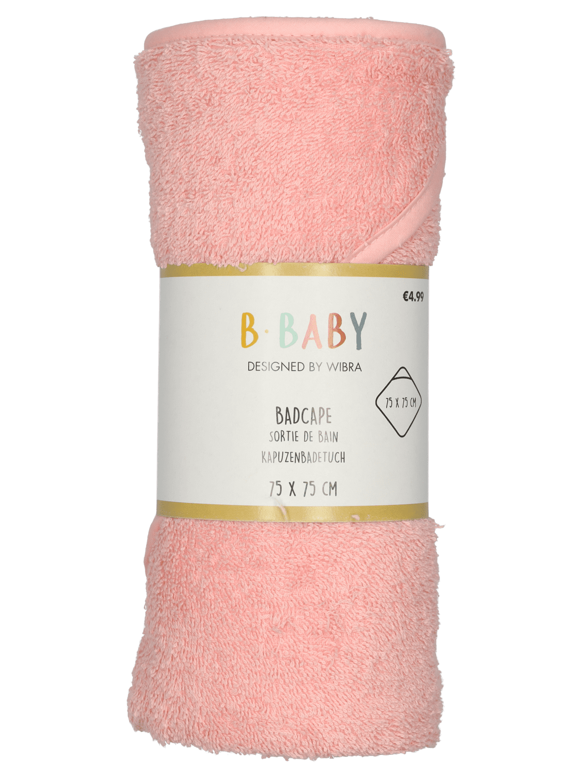 Cape de bain bébé – rose - Wibra