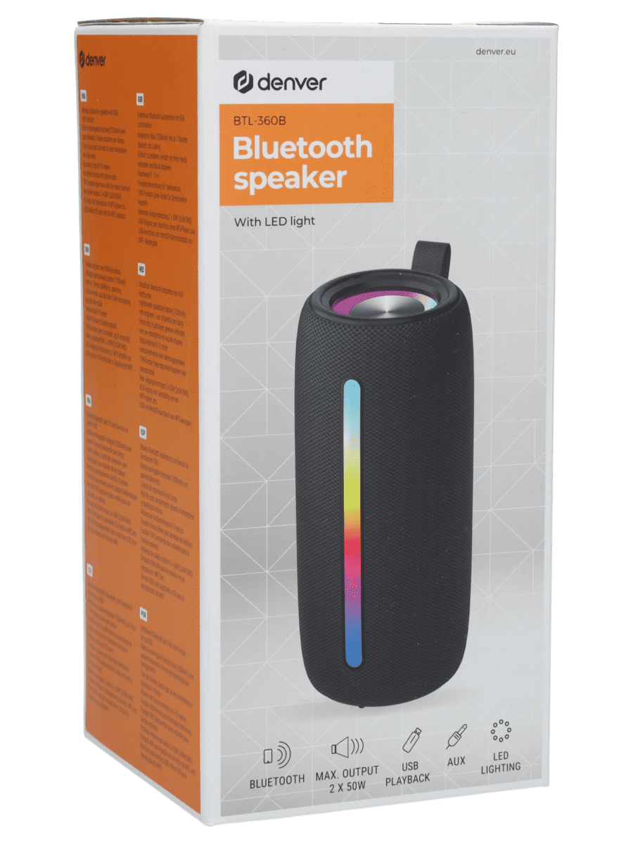 Denver Enceinte Bluetooth avec LED - Wibra
