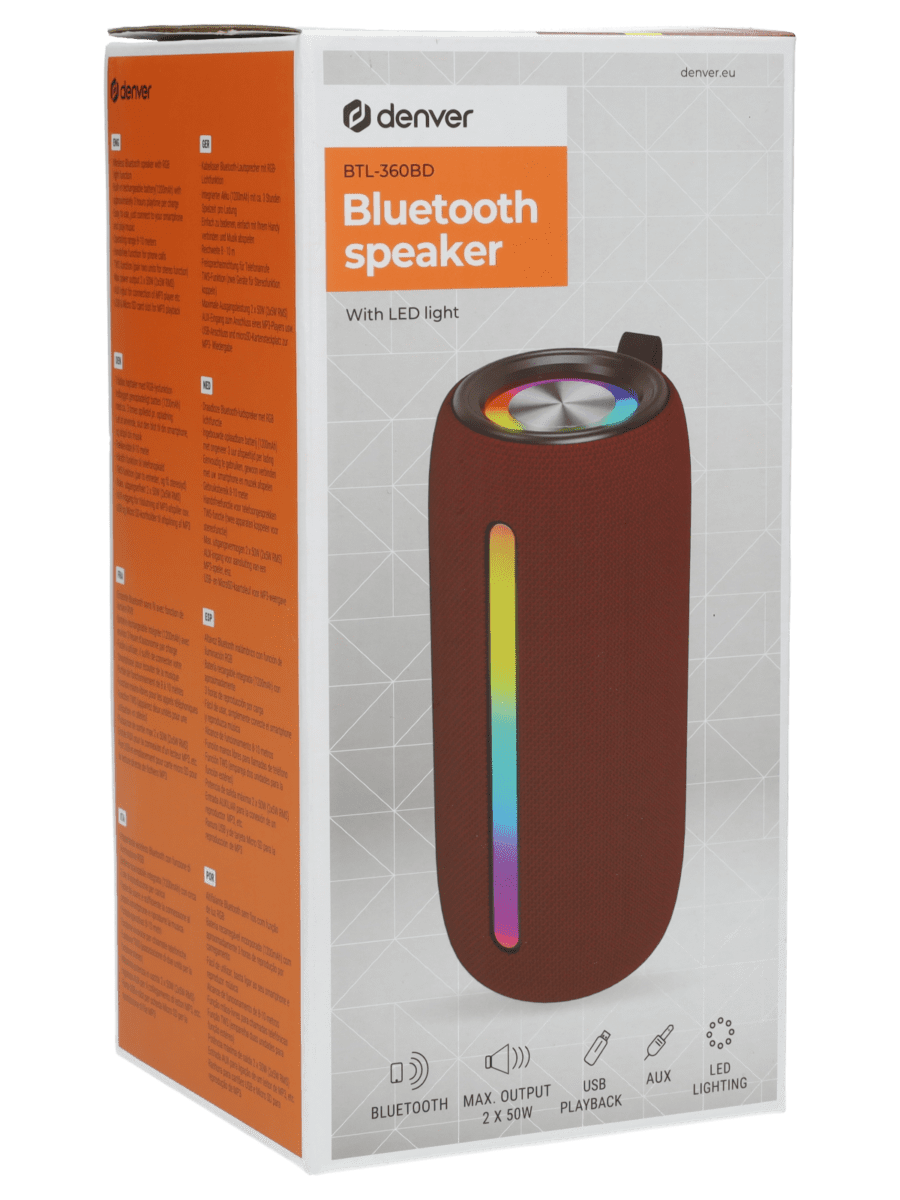 Denver Enceinte Bluetooth avec LED - Wibra